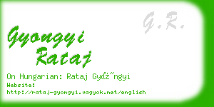 gyongyi rataj business card
